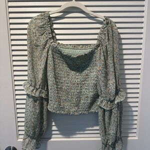 Floral long sleeve top